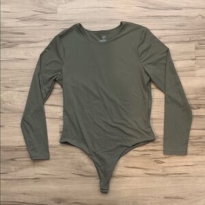 Nuuds Olive Long Sleeve Bodysuit